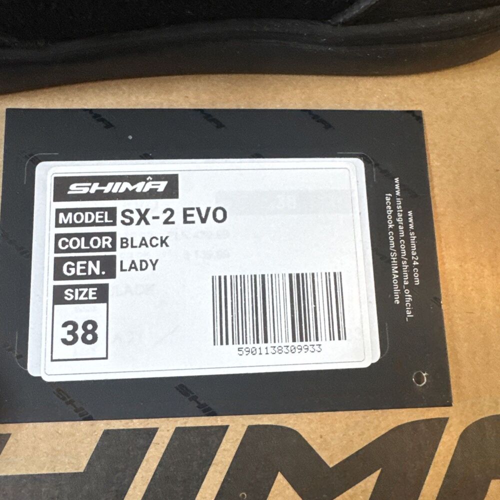 SHIMA SX-2 EVO Motorcycle Shoes Women’s Size 7 Black Leather Riding Boots - Picture 7 of 16